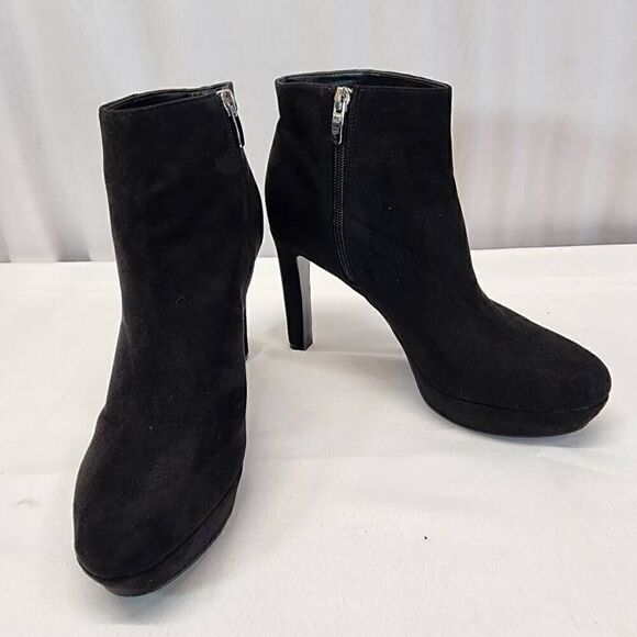 Nine West Glowup Platform Booties Size 8 Black - Picture 2 of 10